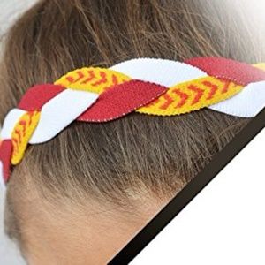 Softball Stich Headband - Maroon